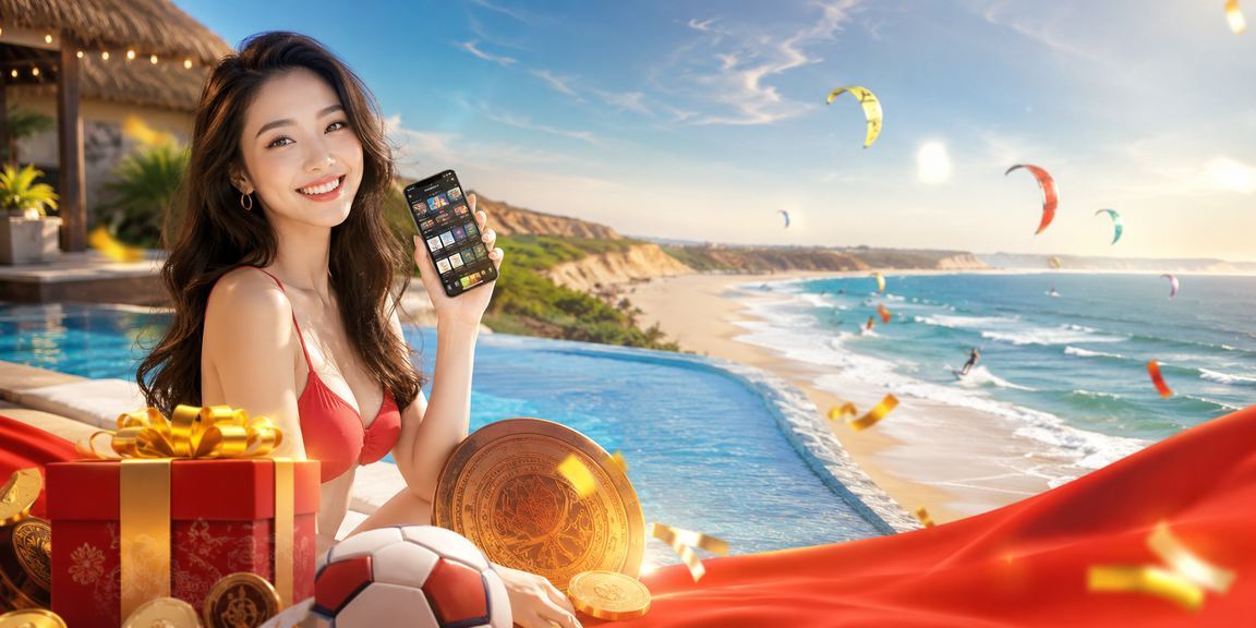 Người dùng dùng ứng dụng casino 636 tại bãi biển Mũi Né trên điện thoại