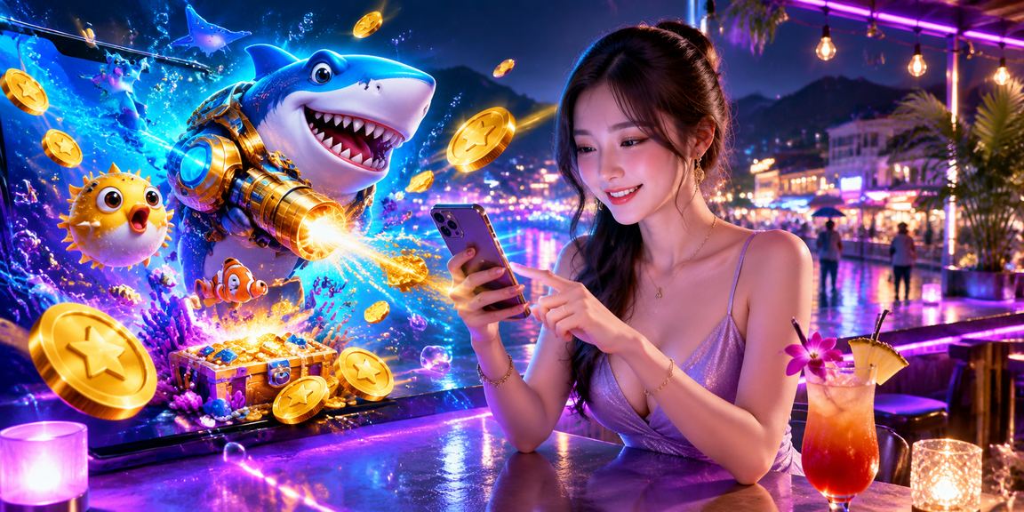 Người chơi casino trực tuyến trên điện thoại giữa khung cảnh Sa Pa về đêm với ánh đèn neon